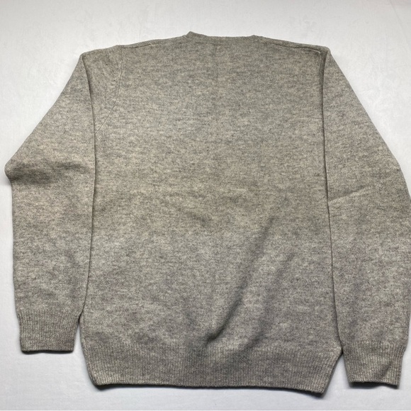 Springfield Original Lambswool Women’s V Neck Grey Long Sleeve Sweater Size L - Picture 2 of 8